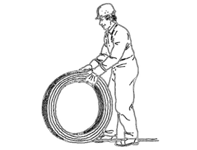 7Release the rope from the reel