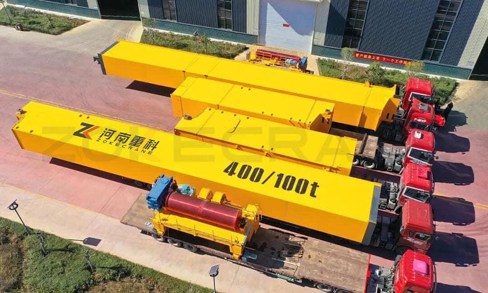 91 400100 Ton New Heavy Duty Double Girder Overhead Crane shipped watermarked