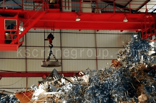 Scrap handling cranes with an electromagnet9