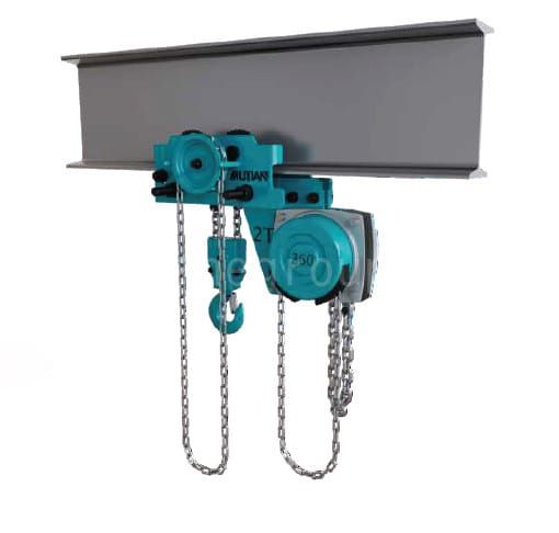 0.5T 20T Low Headroom manual chain hoist with trolley3
