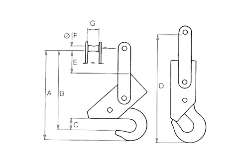 4automatic overhead crane hook