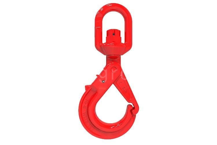 61Grade 80 self locking forklift lifting hoist swivel hooks