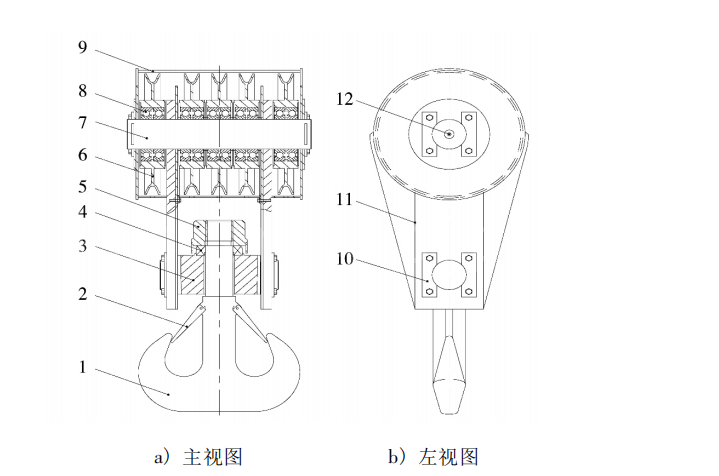 8Main crane hook block parts overhead crane hook blocks 