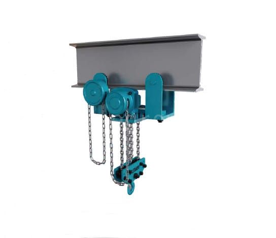 Low Headroom Rotating manual chain hoist with trolley4
