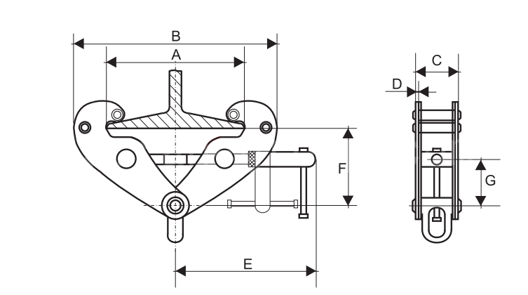 aBeam lifting clamps with shackle1