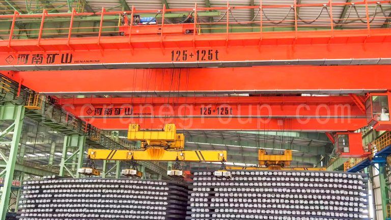 2 Units of 100 ton Intelligent Cranes for a 6 Million Ton Project KUANGSHAN CRANE Intelligent Upgrade Empowers Production Lines 2 1