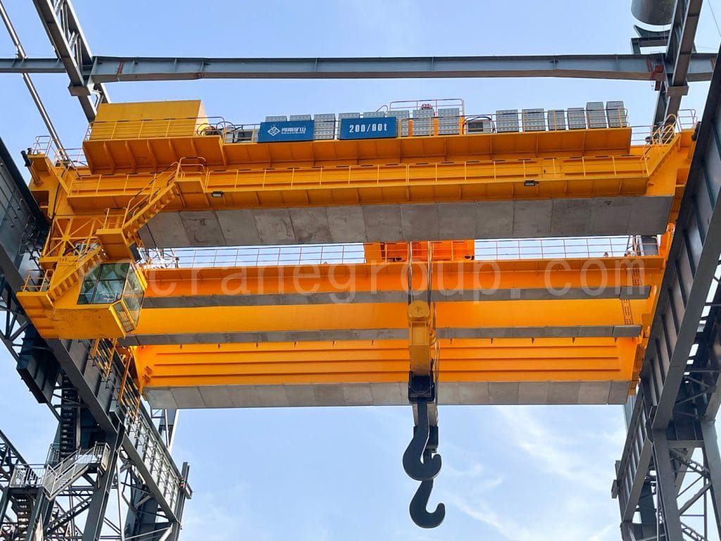 200 ton four girder ladle bridge crane1