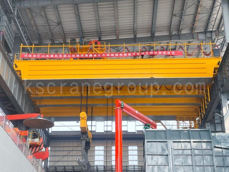 200 ton four girder ladle bridge crane3