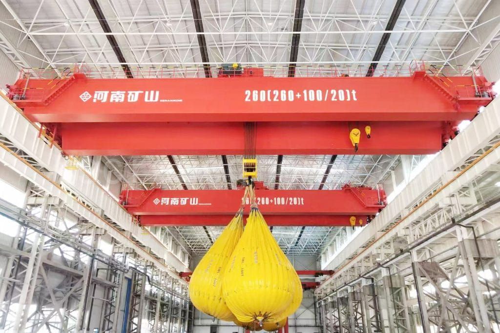 260t double girder overhead crane Henan Kuangshan Cranes Power Offshore Wind Turbine Assembly for Clean Energy Development