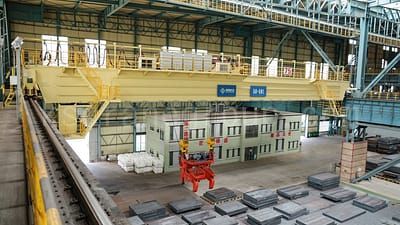 ৫০t৫০t স্ল্যাব হ্যান্ডলিং ওভারহেড ক্রেন১