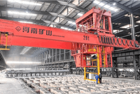 Stohovací jeřáby z anodových uhlíkových bloků.5