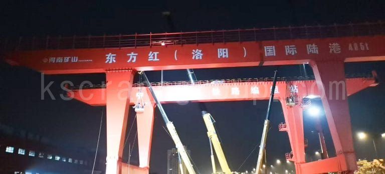 Rail Mounted Container Gantry Crane Delivered to Dongfanghong Luoyang Inland Port2