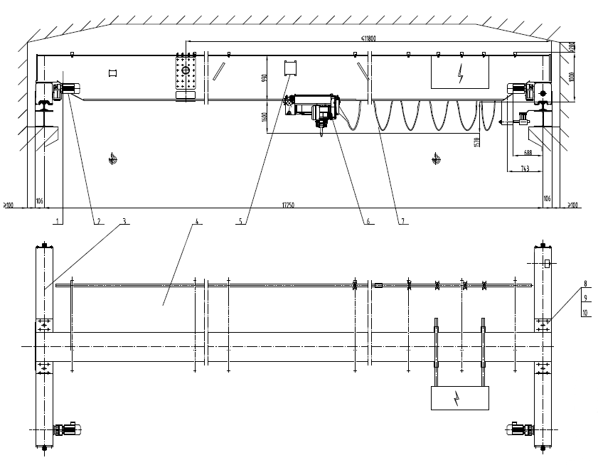 Grúa puente de 8 toneladas que cumple con la normativa australiana y cuenta con certificación SGS.
