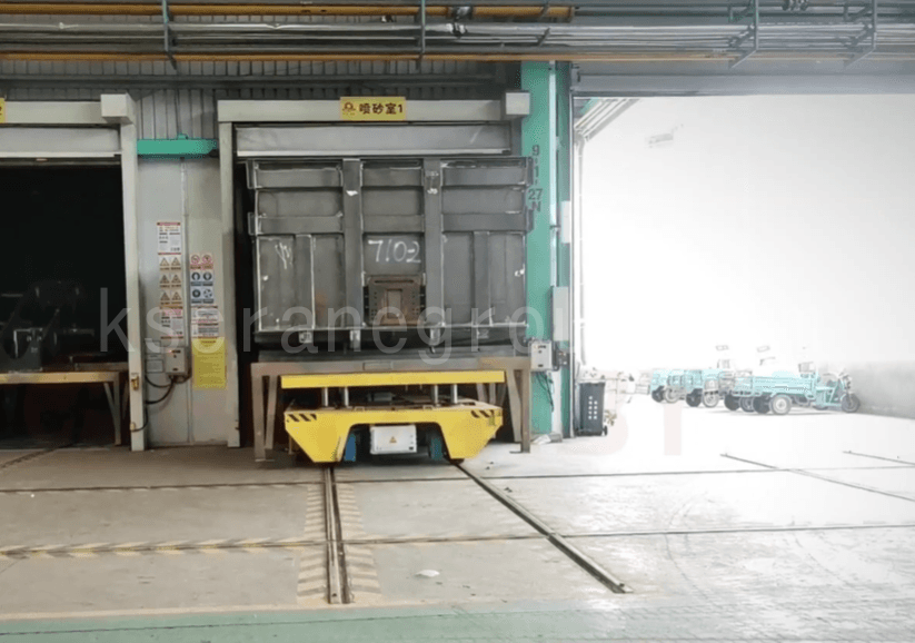 Blasting Workshop Application of RGV Transfer Carts2