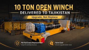 10t open winch trolley