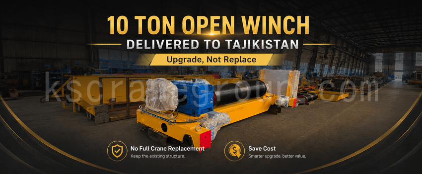 10t open winch trolley