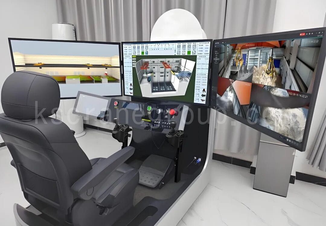 Figure 3 : Station de surveillance et de commande à distance d'une grue à benne preneuse intelligente sans pilote