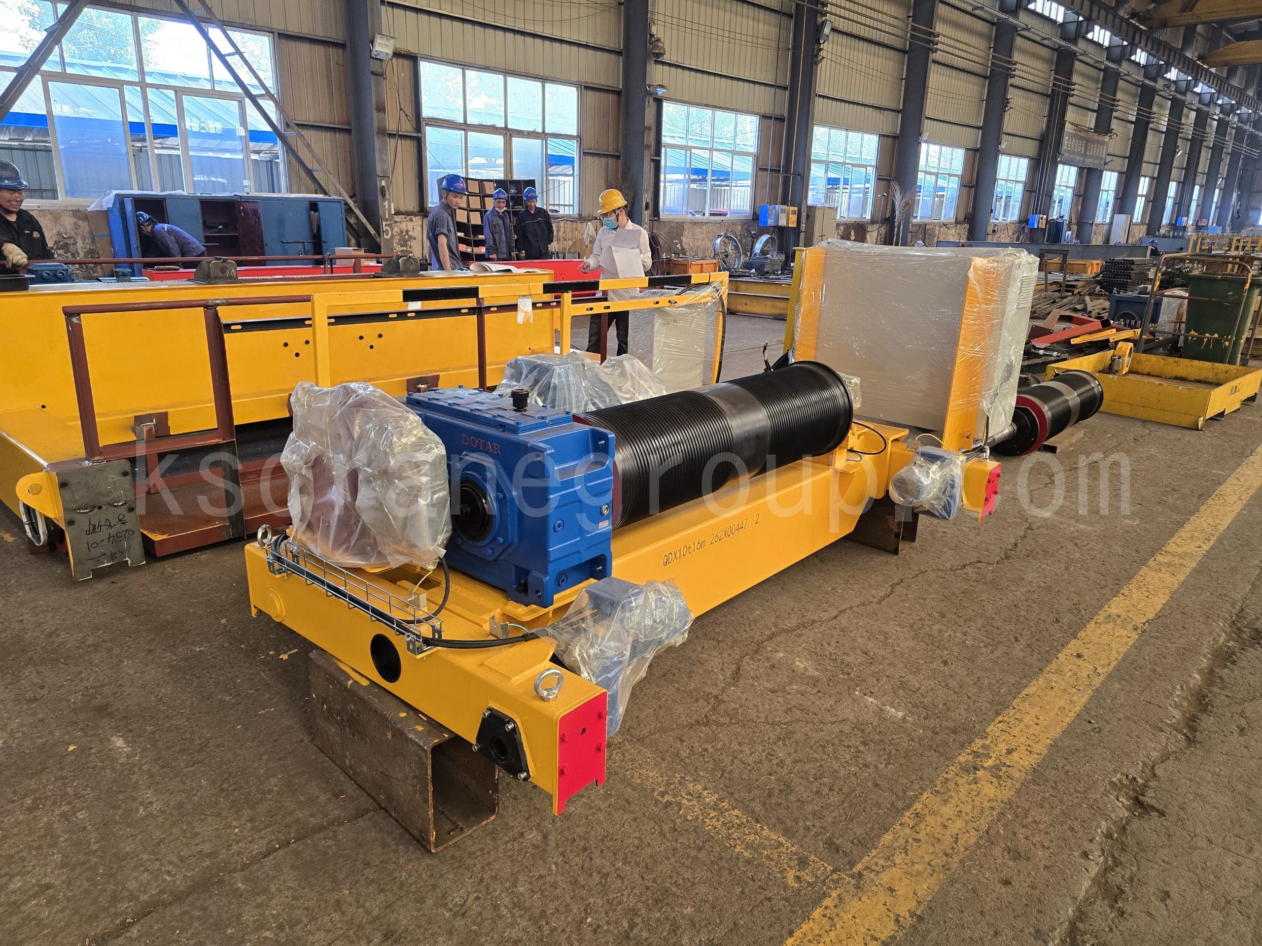 QDX winch trolley assembled at the KUANGSHANCRANE factory