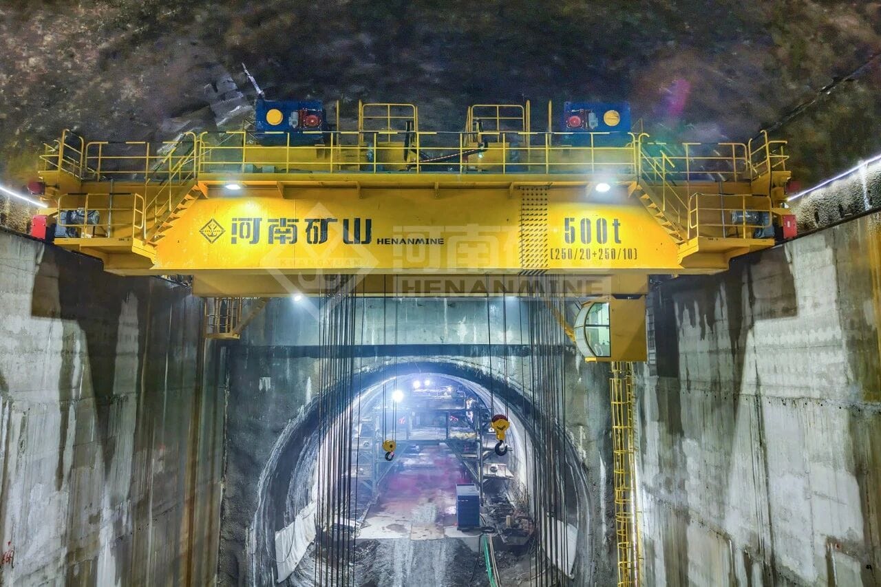 500t double girder crane for high-speed rail tunnel construction