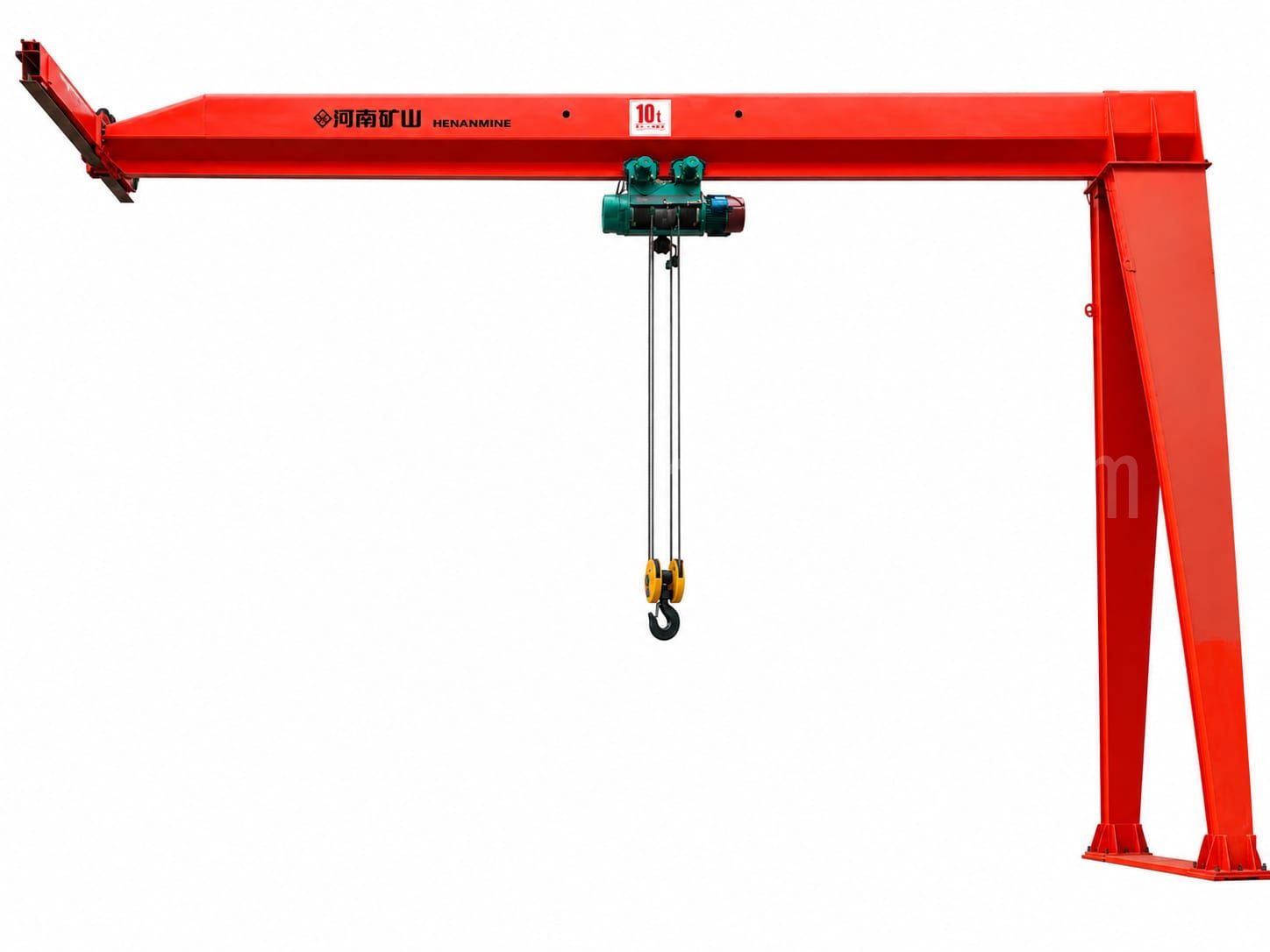 bm single girder semi gantry crane white background product
