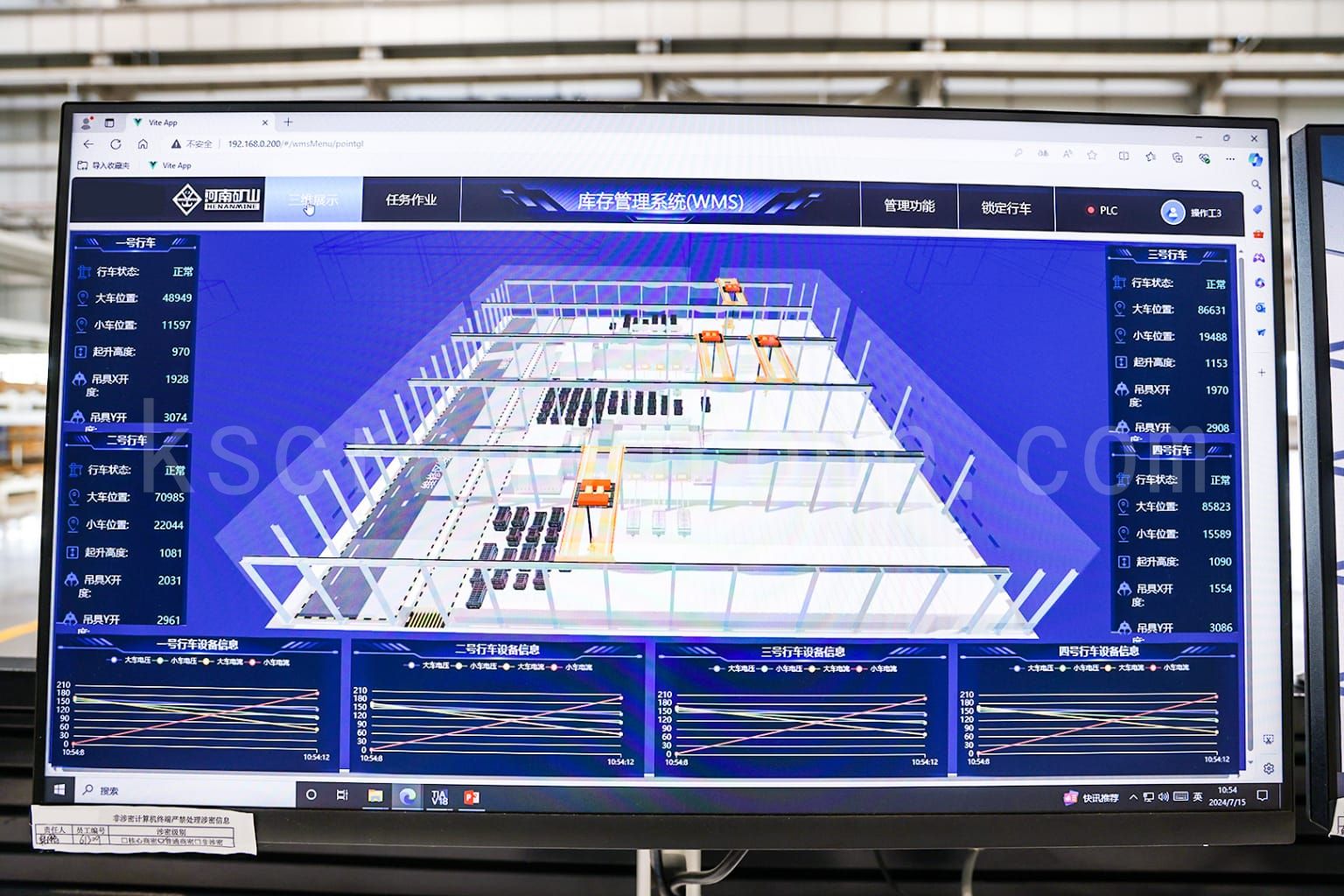 automated cranes wms control system