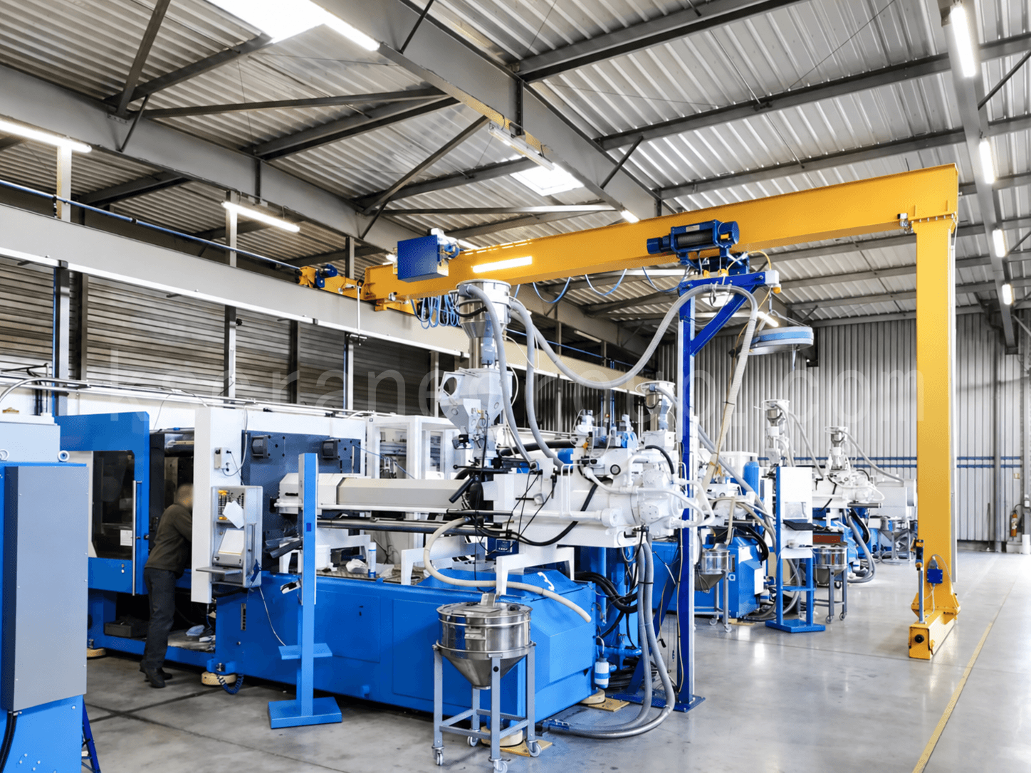 toepassing van een semi-portaalkraan in een productielijn