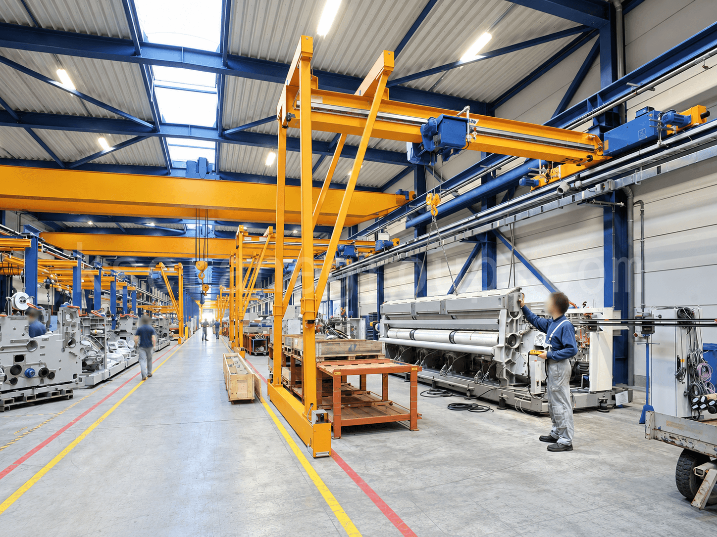 semi-portaalkraan werkplaats materiaaltransport