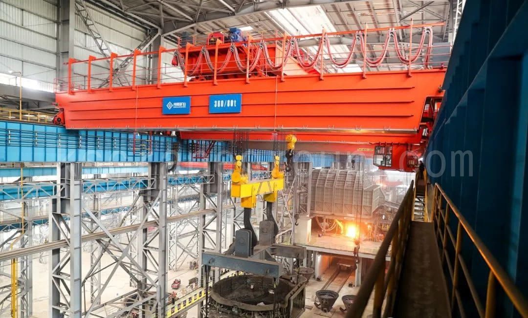 Succeed installation for t casting crane